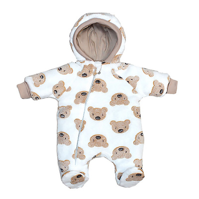 Комбинезон для мальчика и девочки Медвежонок на синтепоне Балуша ш973/19 капучино 1